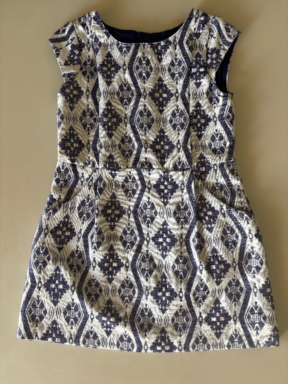 Genuine Kids OshKosh Girls White & Blue Party Dress